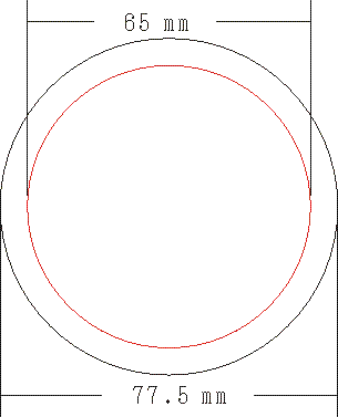 65mm冠バッチです